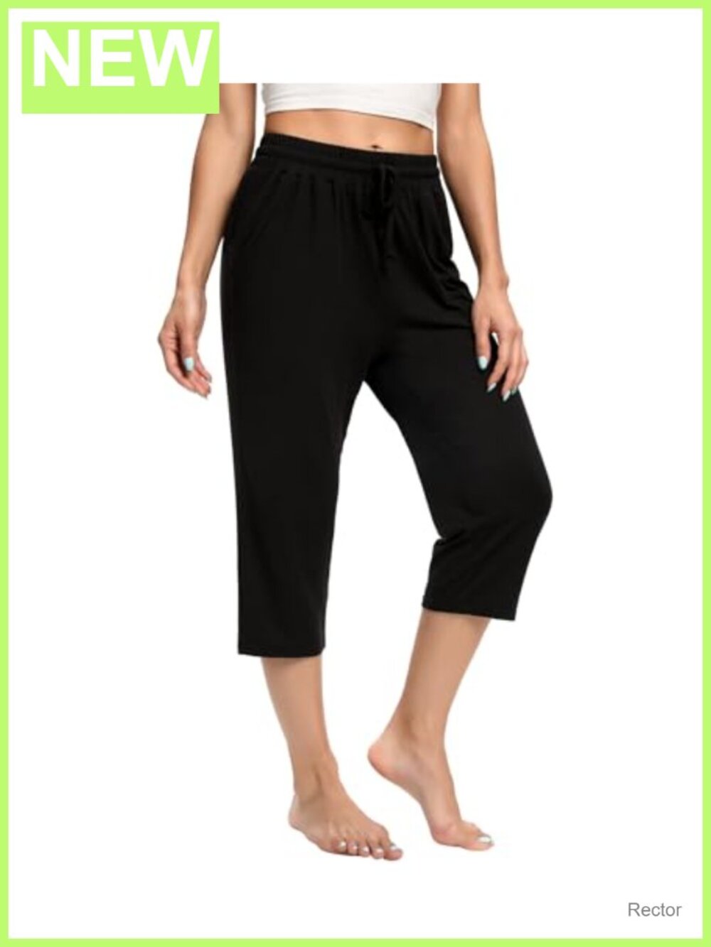Women's High Waisted Capri Yoga Pants Quick Dry Pockets
